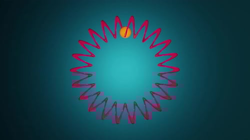 Oddly Satisfying Animation Of A Ball Spinning Around Spiral