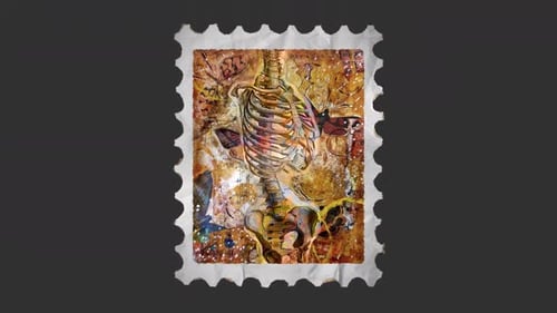Vintage Anatomy Ephemera Postage Stamp