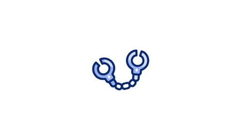 Animiertes Handschellen-Symbol