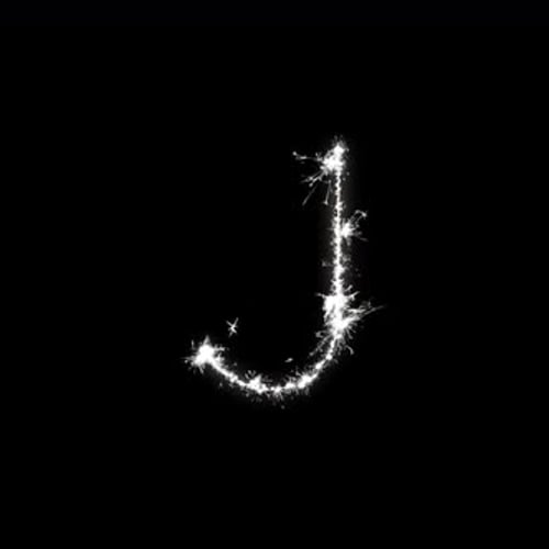 Alphabet Sparkler Letter J Reveal Animation