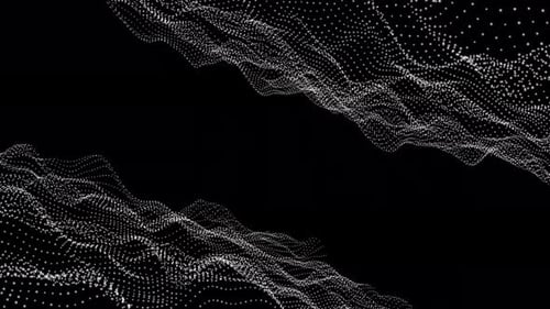 Abstract Digital Particle Wave Background Animation