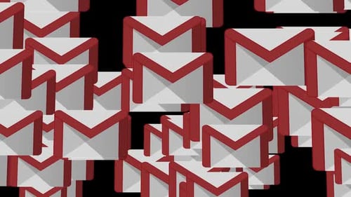 Dynamic gmail icons on black background