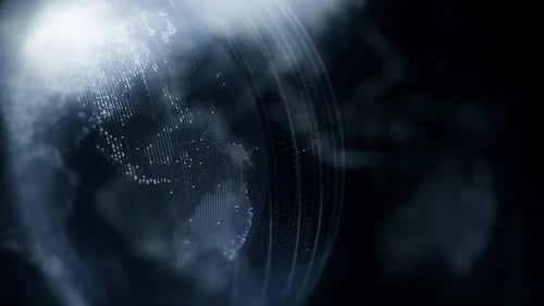 Abstract Digital Earth Animation Background Video