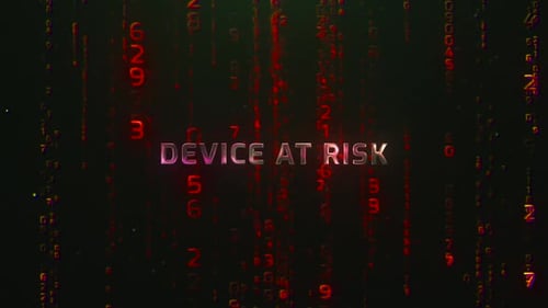 Device At Risk Digital Hacker Program Coding Futuristic Hacking Codes Background