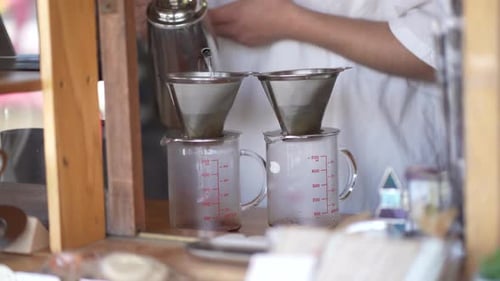 man drinking coffee