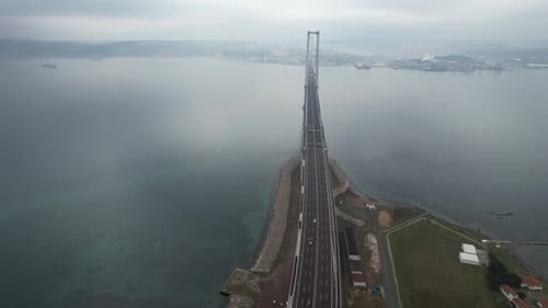 Hängebrücke aus der Luft