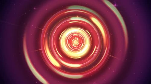 Abstract Swirling Glowing Circles Vortex Background