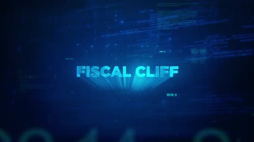 Fiscal Cliff Concept Technology Futuristic Data Background