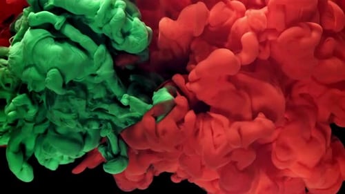 Colored Paints Underwater Filmed on a Highspeed Camera at 1000 Fps