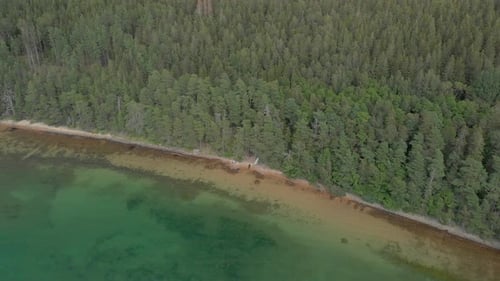 Aerial view of shore line