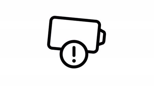 Animated Device Warning Icon with Exclamation Mark