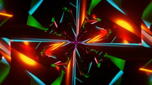 Hypnotic Scifi Neon Lights in a Mesmerizing VJ Loop