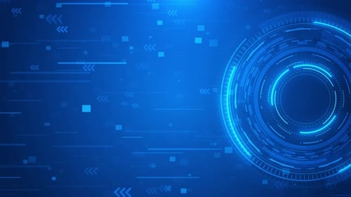 Blue hologram portal Magic portal Magic circle sci-fi futuristic background tech animation podium ho
