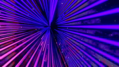 Purple And Orange Neon Glowing Sci-Fi Triangular Dimension Background Vj Loop In 4K