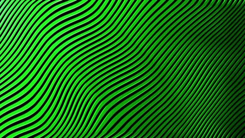 Green abstract wavy pattern, futuristic flowing curved lines, abstract geometric loops.