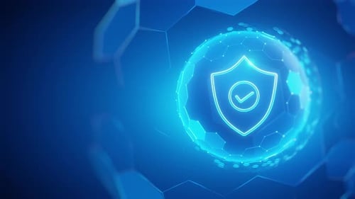 Cyber Security Network Protection Shield Concept