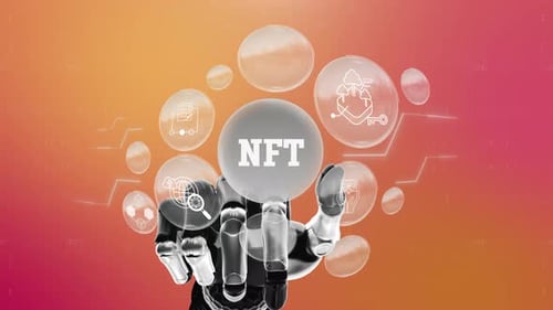 Robotic Hand Interacting with NFT Holographic Interface