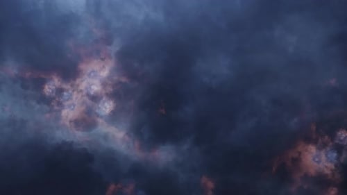 thunderstorm timelapse with dark clouds moving away