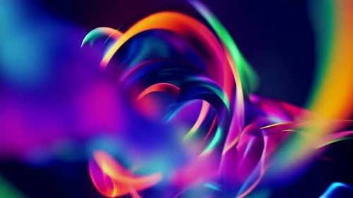 Colorful Abstract Neon Ribbon Motion Graphic