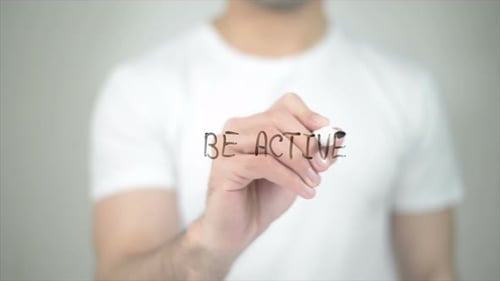Be Active Message Written on Clear Surface
