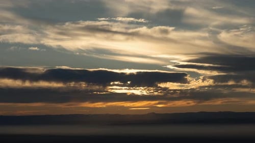 Spectacular Full Sunset with Clouds Timelapse