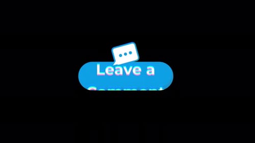 Vídeo de animación con botón de comentarios cromáticos - Transparente