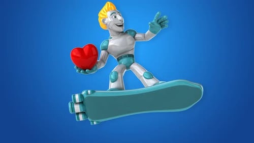 Robotersurfen - 3D-Animation