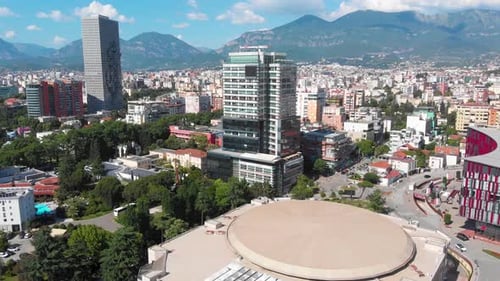 Albania Tirana Aerial City View