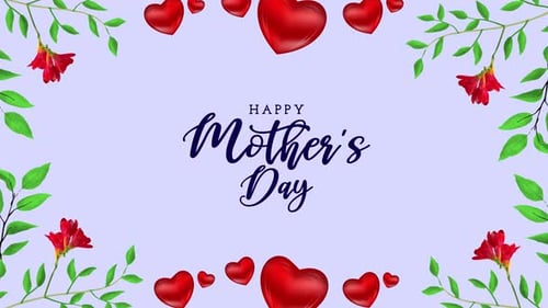 Happy Mother's day animated motion graphics V10