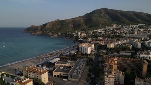 Aerial video on the beaches of Alicante Spain