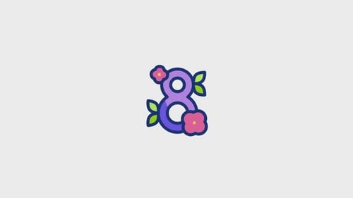 Icono animado del 8 de marzo