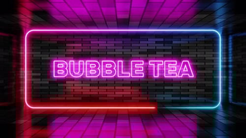 Animated Neon Text Reveal on Dark Brick Wall