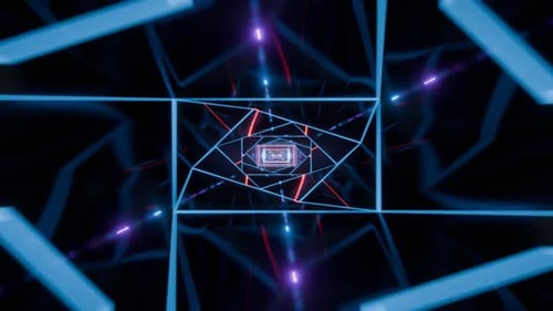 3D futuristic cosmic tunnel, abstract futuristic pattern