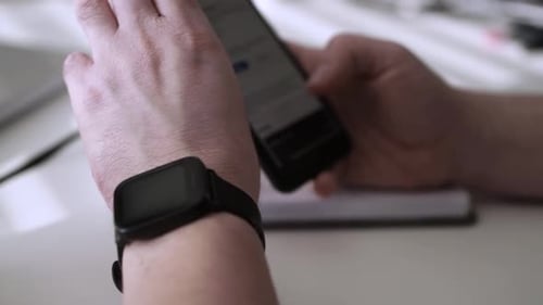 Man scrolling social media in smartphone