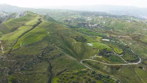Cultivated Plots of Land on a Hill