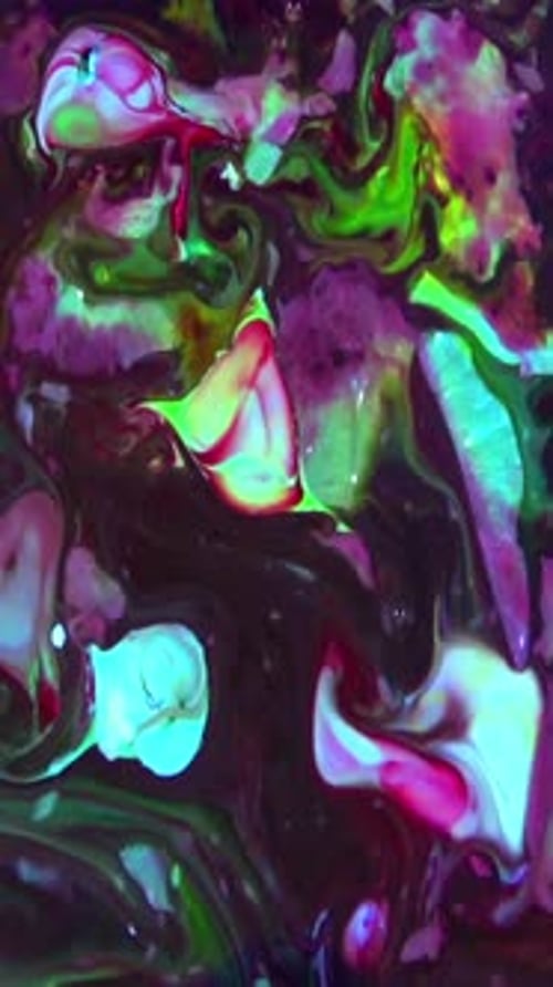 Texture de peinture colorée verticale abstraite étalée sur fond mystique 16