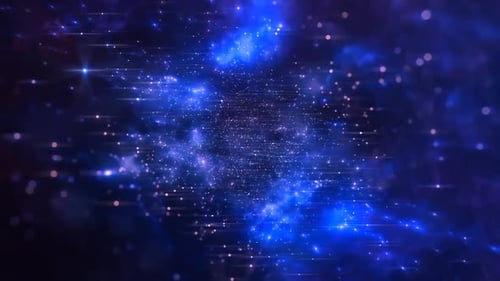 Blue Galaxy Stars Blinking Animation