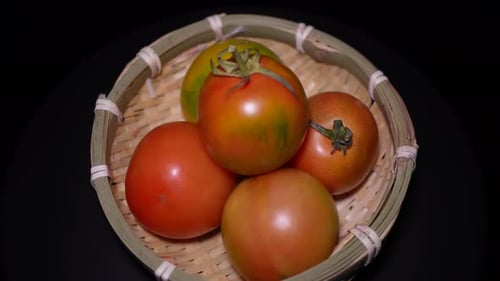 tomato harvest. many tomatoes. perfect tomatoes on vegetable market stall