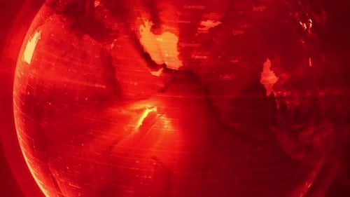 Digital Globe Zoom to Country Map Reveal Animation