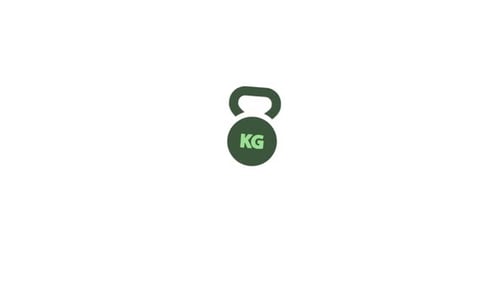 Flat Design Kettlebell Bouncing Loop Icon