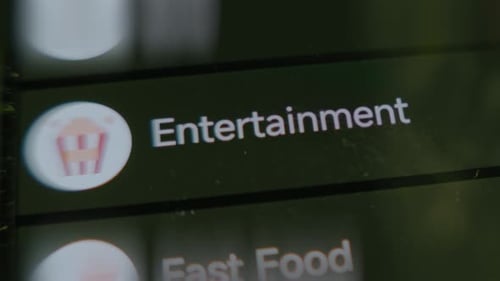 Categoria de entretenimento no aplicativo Budget Tracker