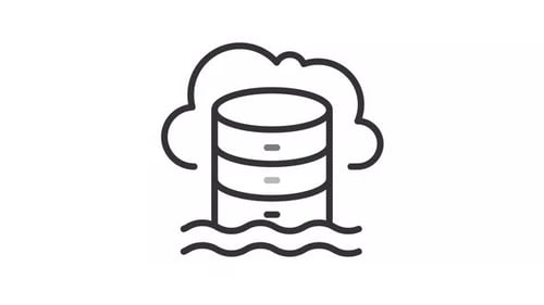 Linienanimation für Cloud-Datenspeicherlösungen