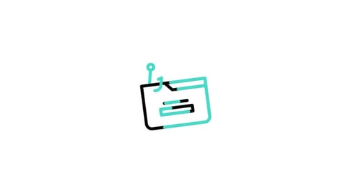 Animiertes Phishing-Symbol