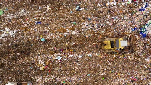 Household Waste Landfill Aerial View