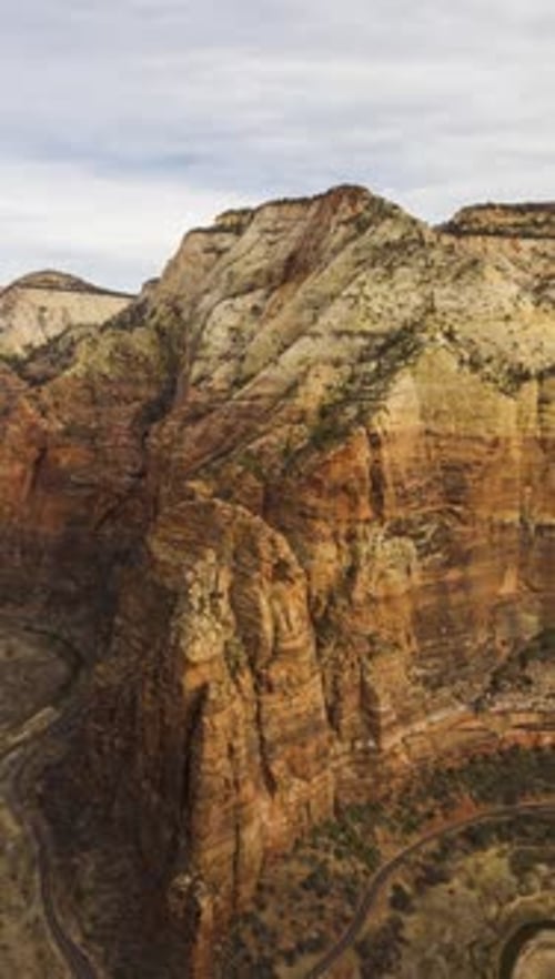 Zion Canyon From Top of Angels Landing Utah USA Vertical Video