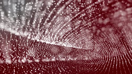 Partikelflussschleife Roter Hintergrund