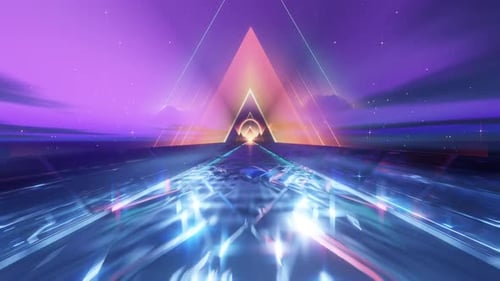 Futuristische 3D-Straße in einer nahtlosen Schleife