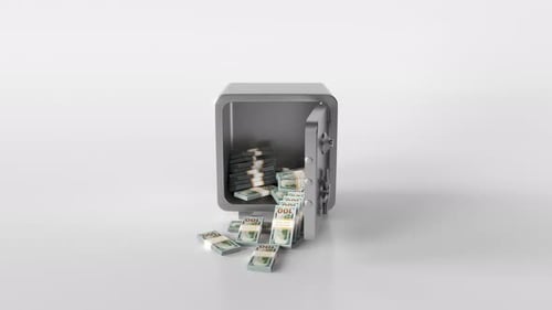 3D Secure Safe box door that open with dollar bills