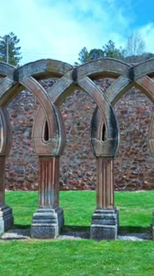 Romanesque Cloister Arches of San Juan De Duero in Soria