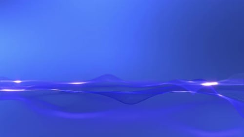Fluid Blue Line Waves — Abstraktes Bewegungsdesign in Schleife